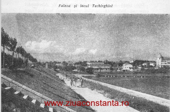 Faleza și lacul Techirghiol, 1960. Sursă foto: