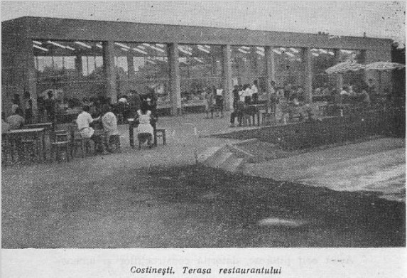 Costinești. Cantina taberei studențești. Sursă foto:„Constanța și împrejurimile ei“, de Petrilă Tiberiu, Popescu Demetru și Porumbescu Marin