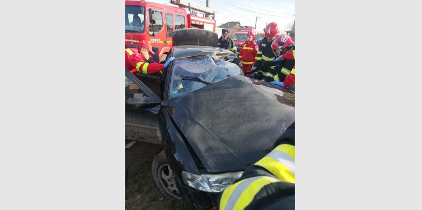 Accident rutier . Foto: ISU Ialomița