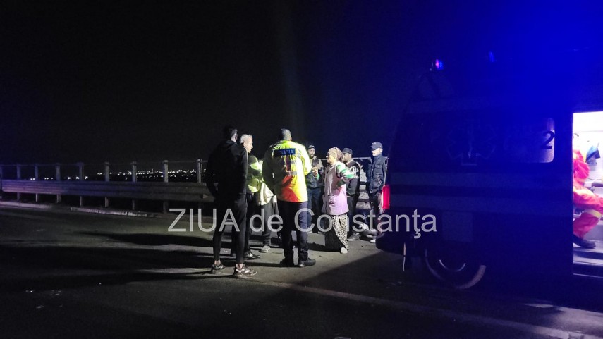 autoturism intrat in parapet pe podul de la cumpana 801533
