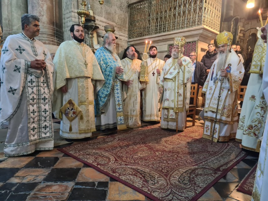 Slujbă la Ierusalim. Foto: Facebook/Arhiepiscopia Tomisului