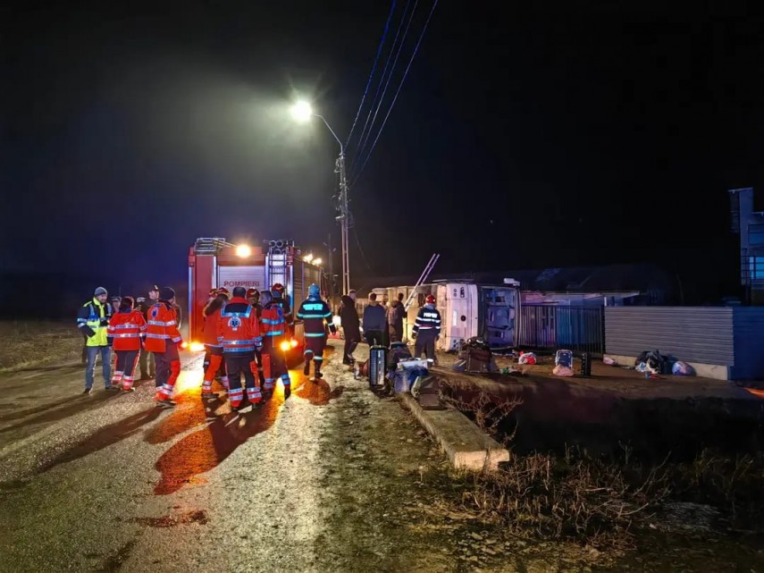 Accident Pașcani. Foto: ISU Iași