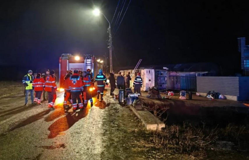 Accident Pașcani. Foto: ISU Iași