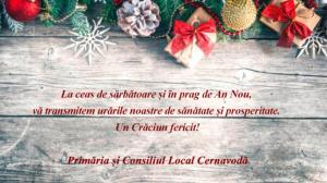 Primăria şi Consiliul Local Cernavodă vă urează Sărbători Fericite!