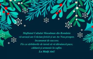 Muftiatul Cultului Musulman din România vă urează Sărbători Fericite!