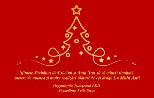 Organizația Județeană PSD vă urează Sărbători Fericite!