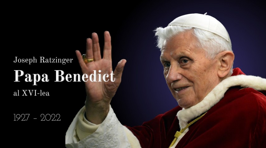 Papa Benedict. Foto: facebook/Arhidieceza Romano-Catolică București