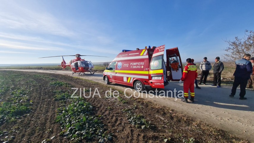 accident rutier in judetul constanta in prima zi a noului an intervine elicopterul smurd galerie foto