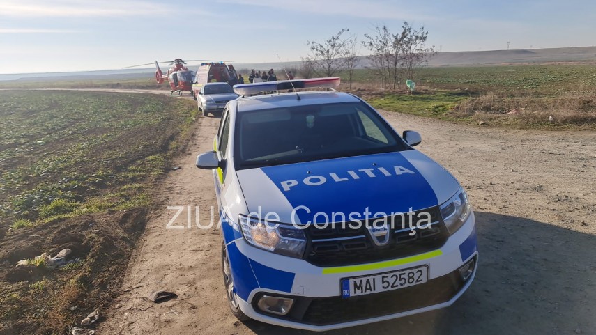 accident rutier in judetul constanta in prima zi a noului an intervine elicopterul smurd galerie foto