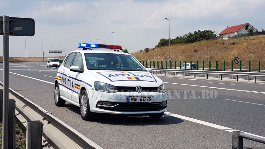 Trei autovehicule implicate intr-un accident rutier pe Autostrada A4 Ovidiu-Agigea