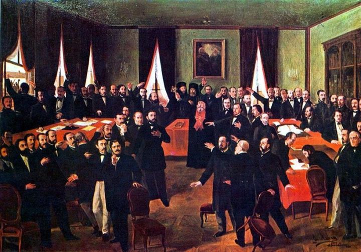 foto: „Proclamarea Unirii (24 Ianuarie 1859)”, de Theodor Aman