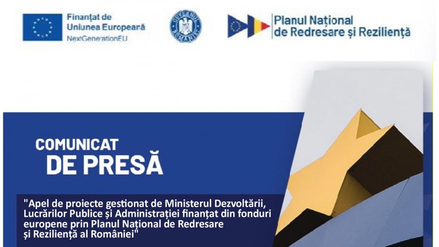 Comunicat de presa: Cresterea eficientei energetice a imobilului Biblioteca Oraseneasca si Gradinita cu program prelungit, S+P+1E, oras Techirghiol, judetul Constanta  
