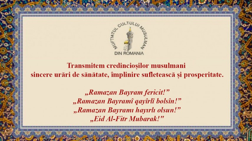 Muftiatul Cultului Musulman: Kurban Bayram Fericit! 