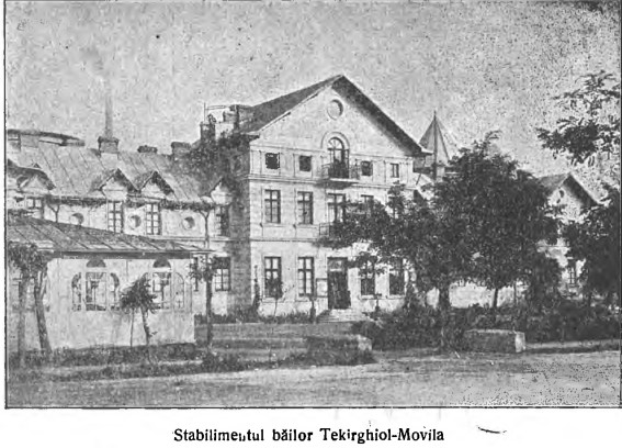 Stabilamentul băilor Tekirghiol-Movilă, 1924. Sursă foto:„Constanţa şi Techirghiol, 1924: ghid ilustrat pentru vizitatori” de de Th. Ionescu și I. N. Duployen 