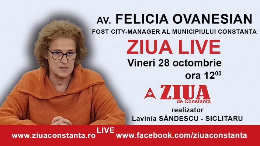 ZIUA LIVE. Felicia Ovanesian vorbeste despre cei doi ani petrecuti la conducerea municipiului Constanta! 