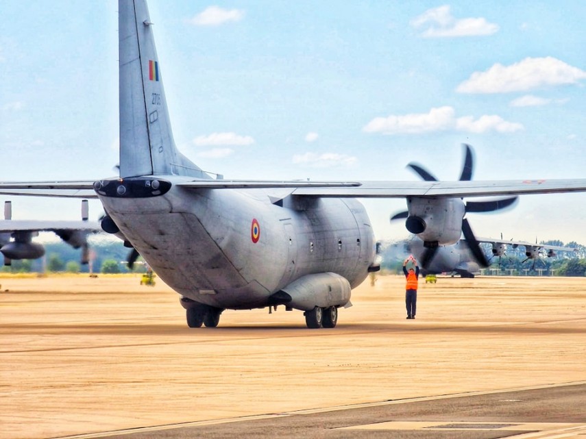 Aeronava C 27J Spartan. Sursă foto: facebook.com/mapn.ro