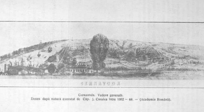 Foto cu rol ilustrativ. Cernavodă. Vedere Generală - 1862. Sursă foto: „Istoricul orașului Cernavodă”, de Ioan I. Mușat 