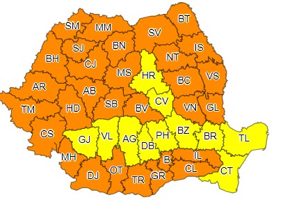 Meteo 28 august 2023. Sursă: ANM