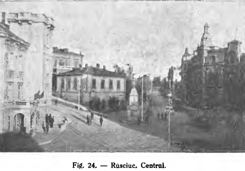 Rusciuc. Centrul. Sursă foto: „Dunărea. Călăuză turistică“, de R.I. Călinescu 