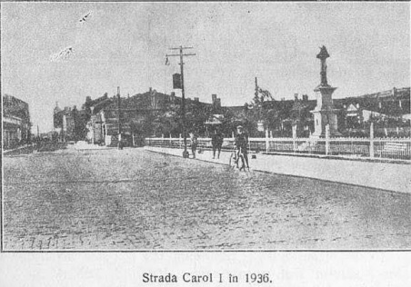 Strada Carol I în 1936. Sursă foto: „Istoricul orașului Cernavodă”, de Ioan I. Mușat 