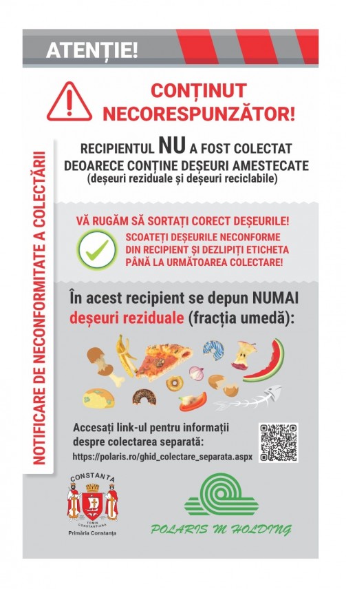 Primaria Constanta: Informatii suplimentare privind colectarea separata a deseurilor 
