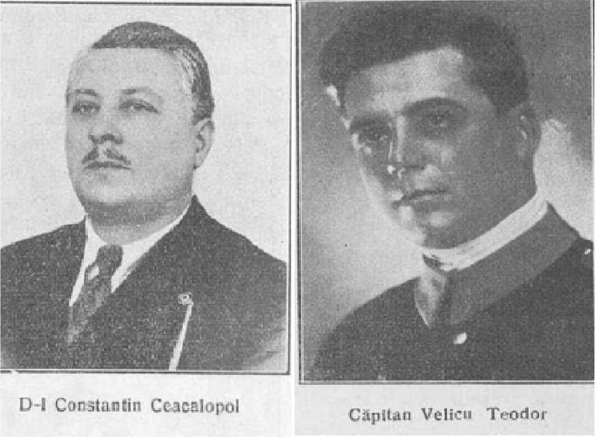 Constantin Ceacalopol, Căpitan Velicu Teodor. Sursă foto: „Istoricul orașului Cernavodă”, de Ioan I. Mușat 