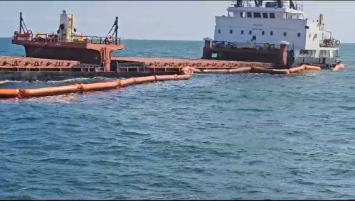 Nava Seama din Sulina a fost eșuată controlat (FOTO+VIDEO)