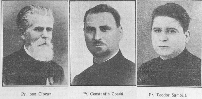 Ioan Ciocan, Constantin Coadă, Tudor Samoilă. Sursă foto: „Istoricul orașului Cernavodă”, de Ioan I. Mușat 