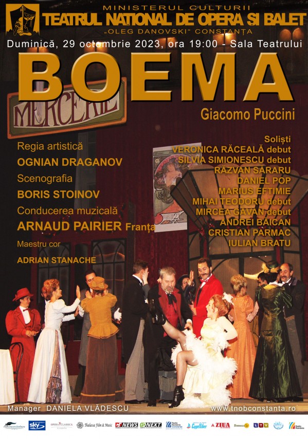 TNOB:  Boema, de Pucini, la final de octombrie