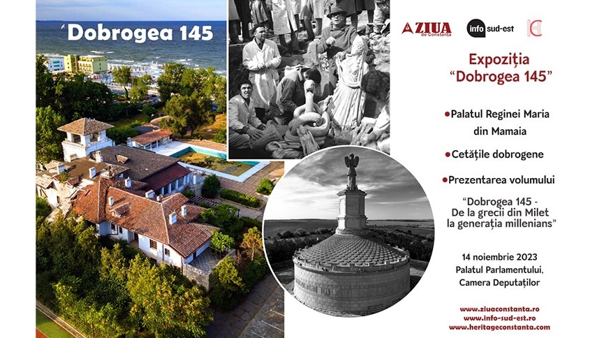 Dobrogea 145, expozitie despre cetatile antice si Palatul Reginei Maria din Mamaia, in Parlament. Semnal pentru autoritati despre nevoia de protejare a patrimoniului 