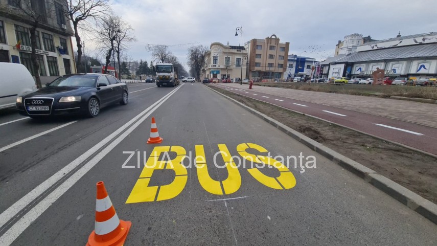 stiri constanta atentie soferi se pregateste banda pentru autobuz pe bulevardul ferdinand foto video