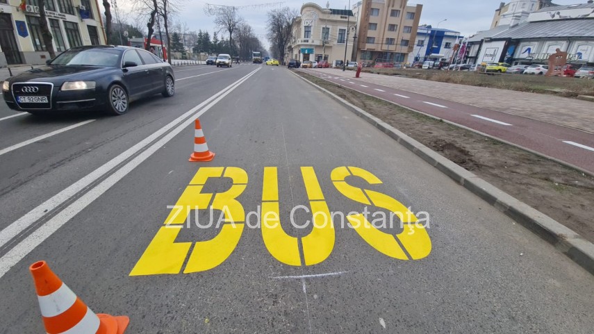stiri constanta atentie soferi se pregateste banda pentru autobuz pe bulevardul ferdinand foto video
