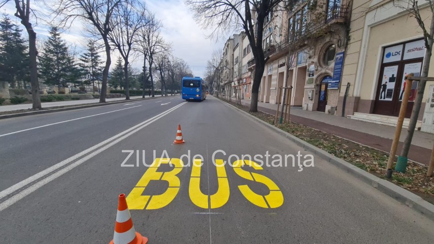 stiri constanta atentie soferi se pregateste banda pentru autobuz pe bulevardul ferdinand foto video