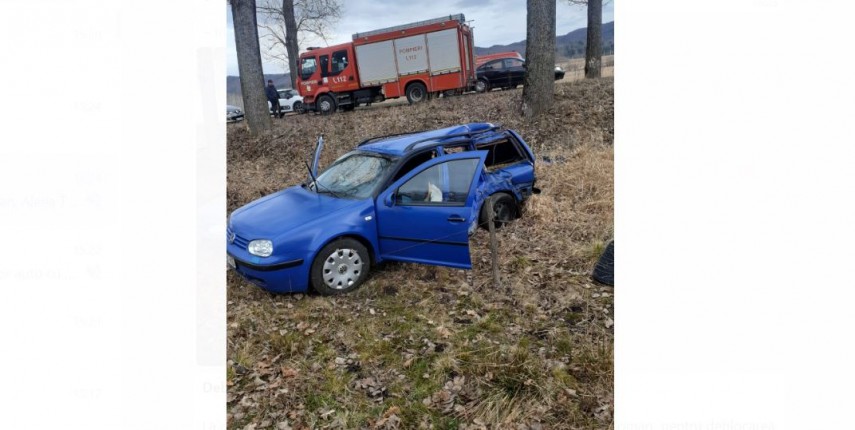 Accident rutier pe DJ 155 C, catre Manastirea Neamt! Șoferul ranit grav 