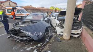 UPDATE. Constanța Două autoturisme, dintre care unul înmatriculat în Ucraina, implicate într-un accident la intersecția străzilor Răsuri cu Fulgerului (GALERIE FOTO+VIDEO)   