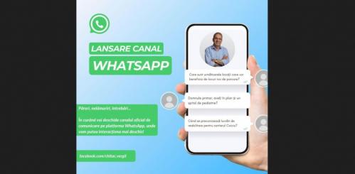 Primarul Vergil Chițac vrea să comunice cu constănțenii printr-un canal de Whatsapp