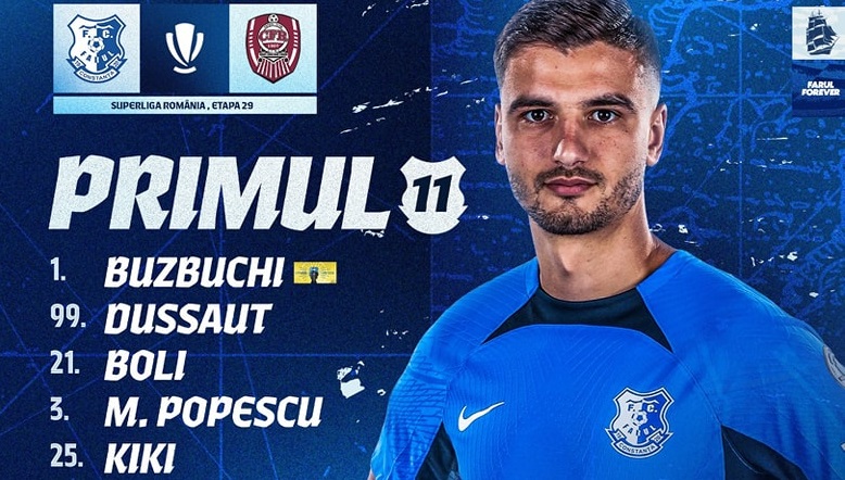 LIVE TEXT. Superliga 2023 / 2024: Farul Constanta - CFR Cluj, meci important la Ovidiu