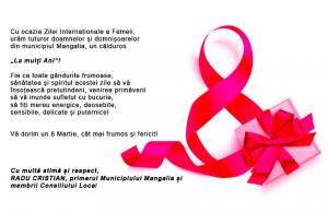 Primăria și Consiliul Local Mangalia, mesaj de 8 Martie  