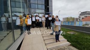 Protest la Oficiul Registrului Comerțului Constanța! Ce revendicări au sindicaliștii (GALERIE FOTO+VIDEO) 