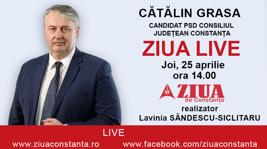  ZIUA LIVE: Cu ce proiecte intra in competitia electorala, Catalin Grasa, candidatul PSD pentru Consiliul Judetean Constanta! 