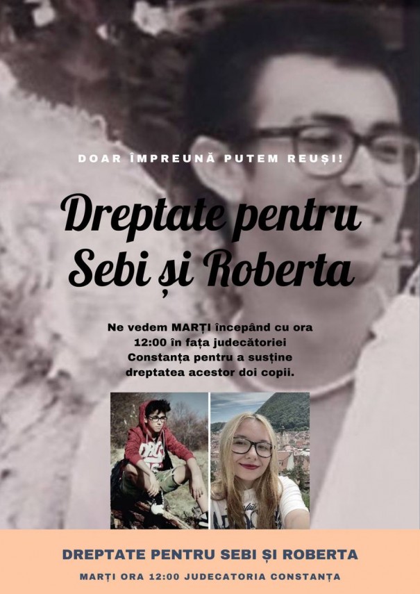 Demonstratie in memoria victimelor accidentului de la 2 Mai, la Judecatoria Constanta