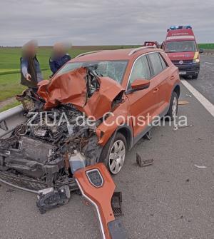 Accident rutier pe Autostrada A2 Bucuresti-Constanta in apropiere de Medgidia  (GALERIE FOTO+VIDEO)       