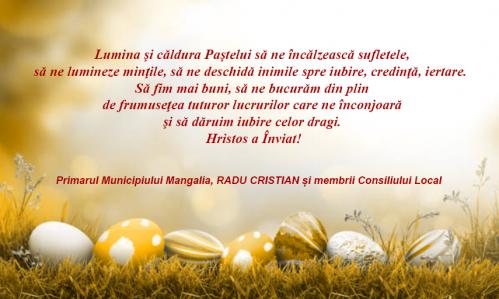 Primăria și Consiliul Local Mangalia, mesaj de Paște