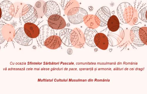 Muftiatul Cultului Musulman din România, mesaj de Paște
