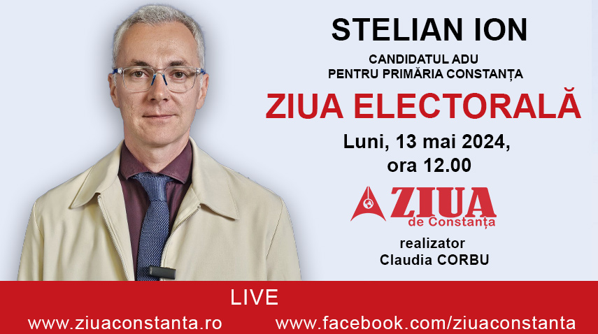 ZIUA ELECTORALA: Stelian Ion, candidatul ADU pentru Primaria Constanta, despre programul de guvernare locala 