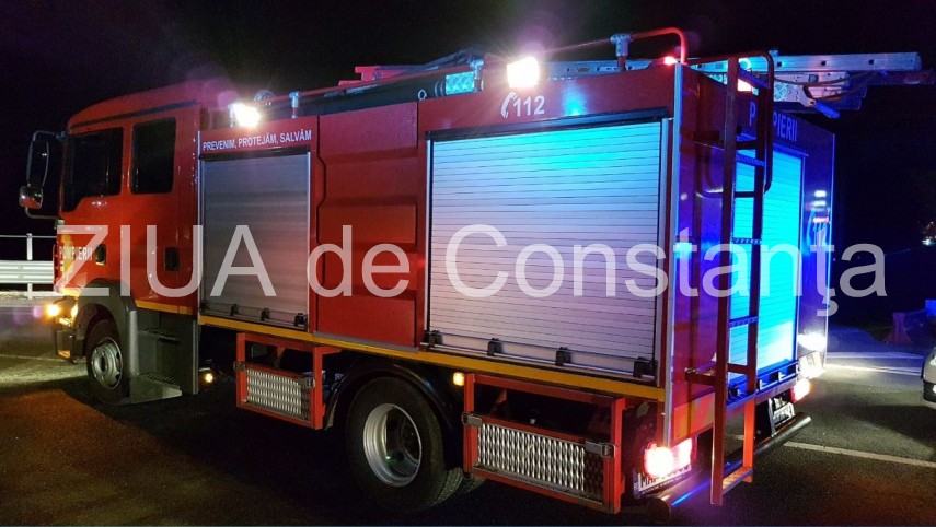 Știri Constanta: Incendiu la o locomotiva la iesire din Poarta Alba spre Murfatlar!   