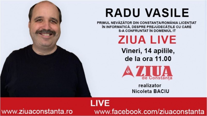 ZIUA LIVE: Radu Vasile, din Constanta, primul nevazator din Romania licentiat in informatica, despre prejudecatile cu care s-a confruntat in domeniul IT