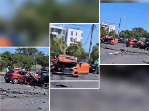 UPDATE. Știri Constanța Trei autoturisme implicate într-un accident rutier pe DN 39, între stațiunile Eforie Nord și Eforie Sud. Traficul, blocat în zonă (GALERIE FOTO+FOTO)    