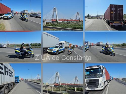 Circulație blocată pe Podul Nou, Agigea, Constanța (FOTO+VIDEO) 