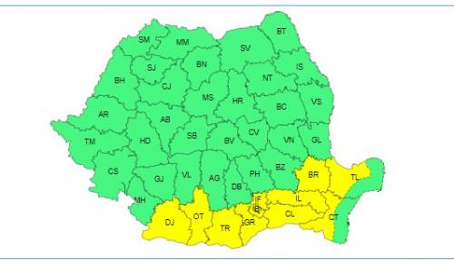 Cod galben de caniculă în Dobrogea!